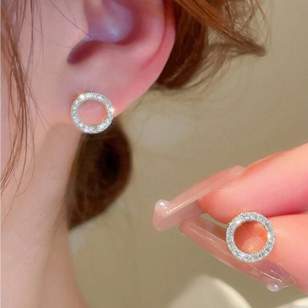 Silver Hoop Earrings with Minimalist Design